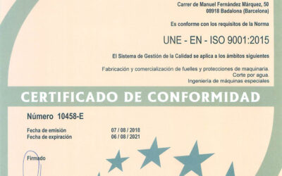 Certificado de Conformidad ISO 9001: 2015