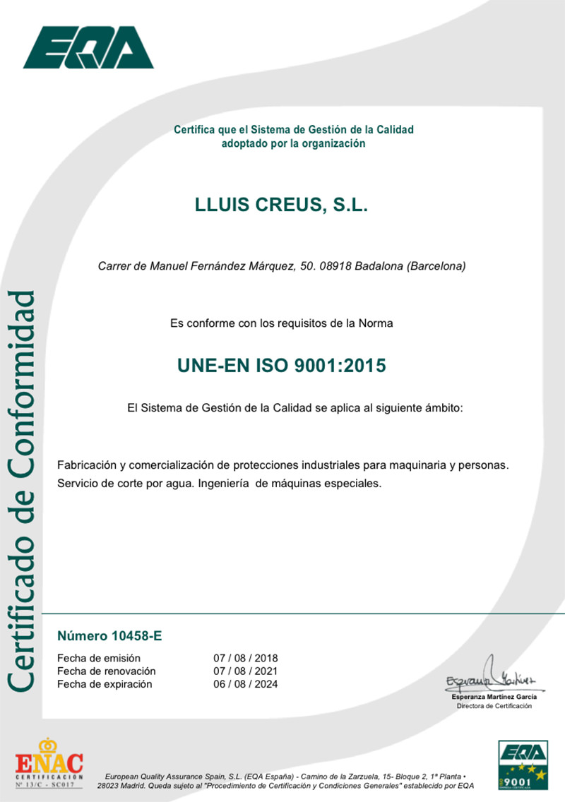 ISO 9001 LLUIS CREUS