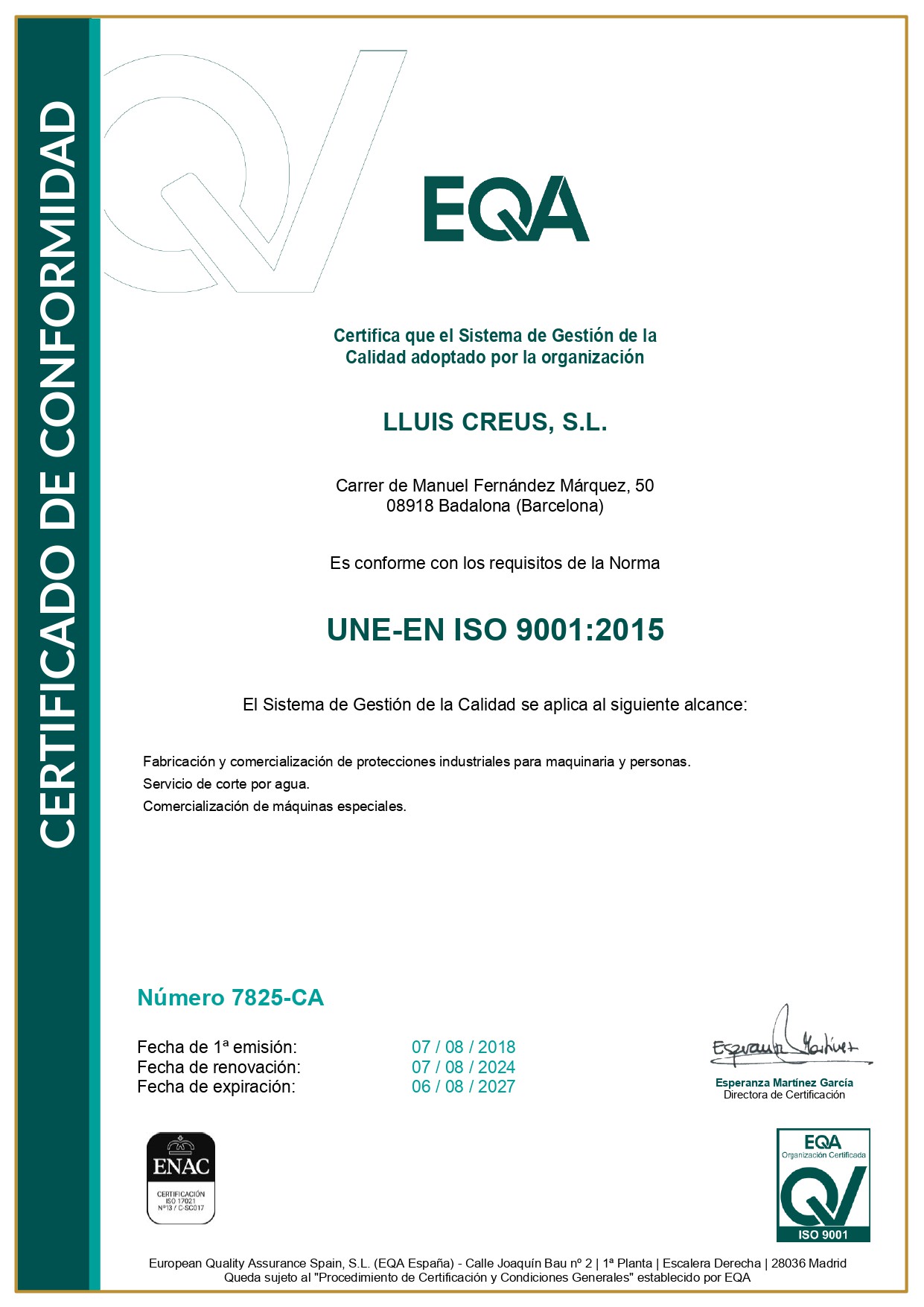 certificado iso
